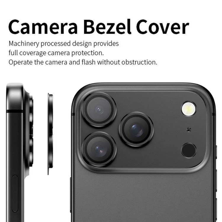 For iPhone 18 Pro Max Kalebol AR+AF Anti-Reflective Armor Full-Coverage Metal Lens Ring Film(Burgundy) - Image 5