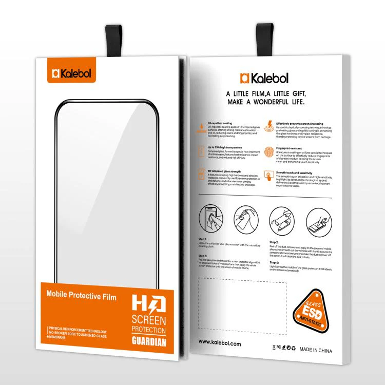 For iPhone 18 Pro Max Kalebol High-Aluminum Screen-Printed Full-Coverage Anti-Fingerprint Black-Bordered HD Tempered Glass Film - Image 12
