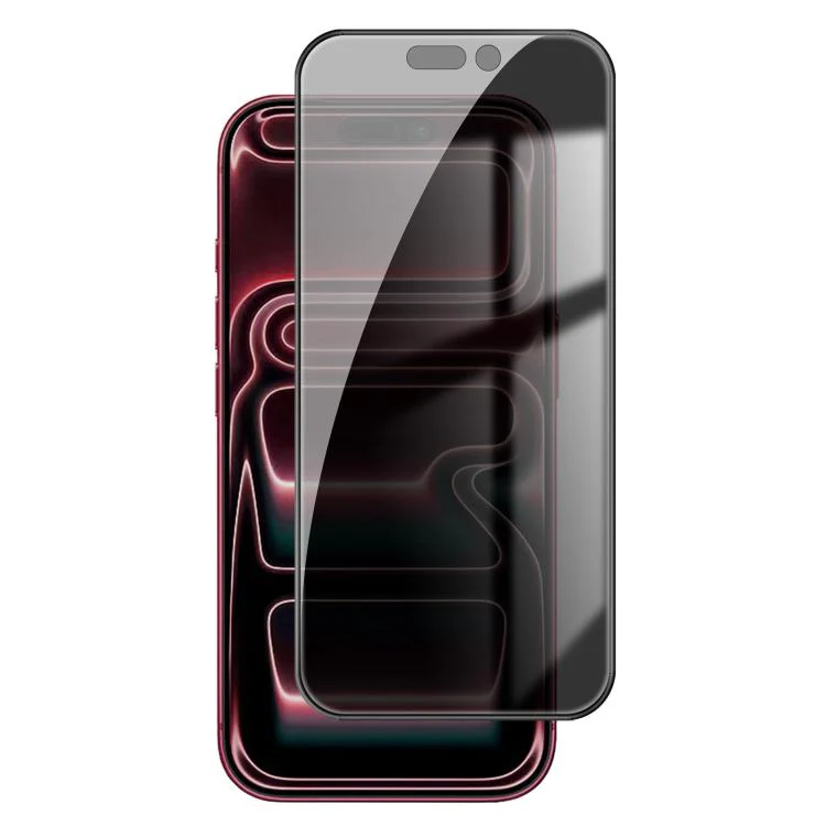 For iPhone 18 Pro Max Kalebol High-Aluminum Screen-Printed Full-Coverage Black-Border Privacy Tempered Glass Film