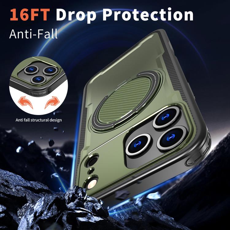 For iPhone 18 Pro Max kalebol Metal 360 Degree Rotation Holder MagSafe Phone Case(Green) - Image 3