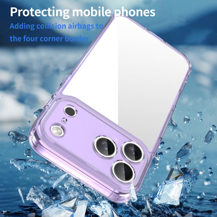For iPhone 18 Pro Max PC Hybrid TPU Airbag Shockproof Phone Case(Transparent Purple) - Image 7