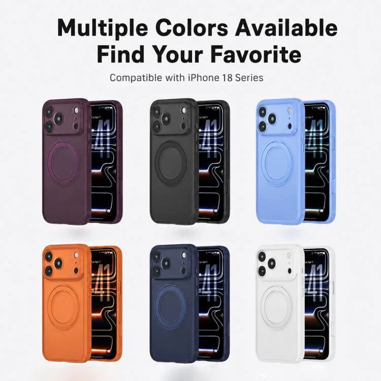 For iPhone 18 Pro Max Textured Non-slip Shockproof Magnetic Phone Case with Holder(Black) - Image 13