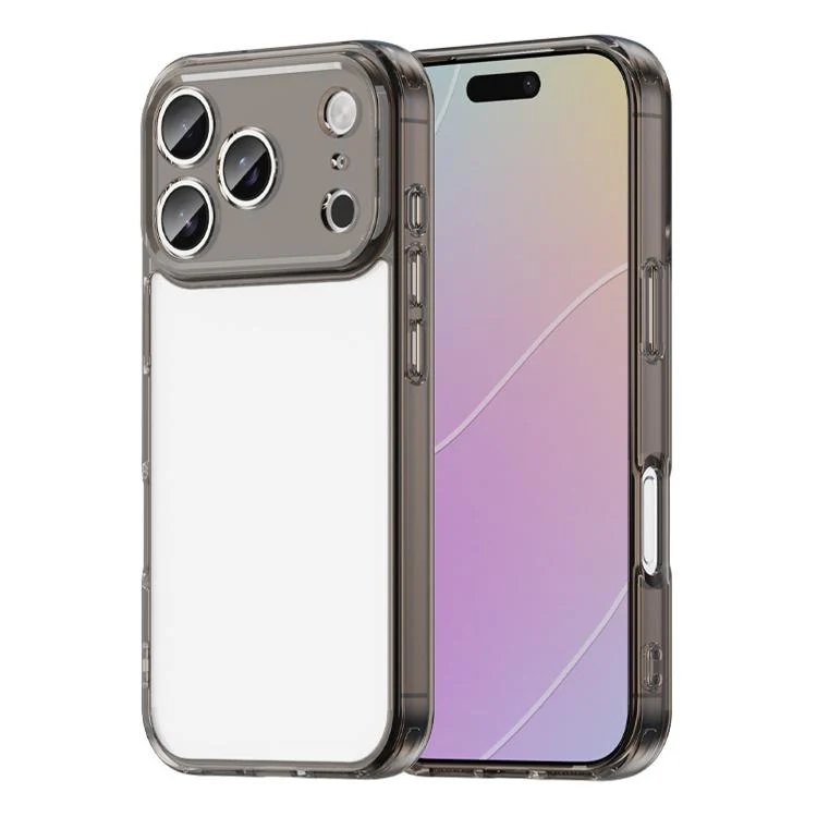For iPhone 18 Pro PC Hybrid TPU Airbag Shockproof Phone Case(Transparent Black)