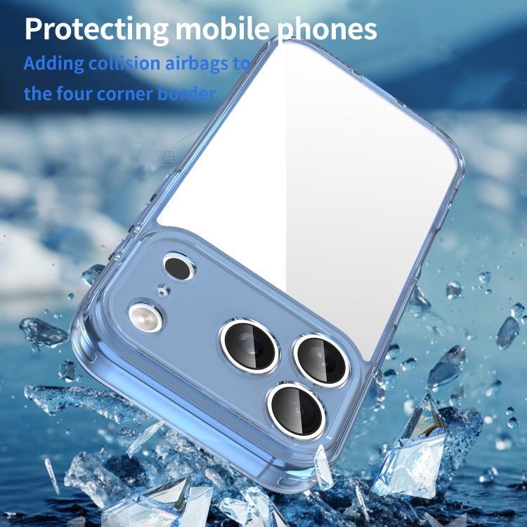 For iPhone 18 Pro PC Hybrid TPU Airbag Shockproof Phone Case(Transparent Blue) - Image 7