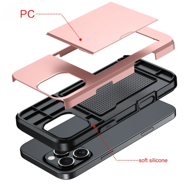 For iPhone 18 Shockproof Armor Phone Case with Card Slot(Black) - Image 7