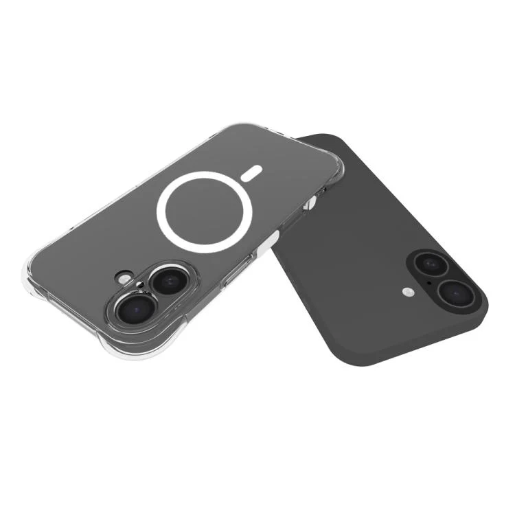 For iPhone 18 Shockproof Non-slip Magnetic TPU Phone Case(Transparent) - Image 3