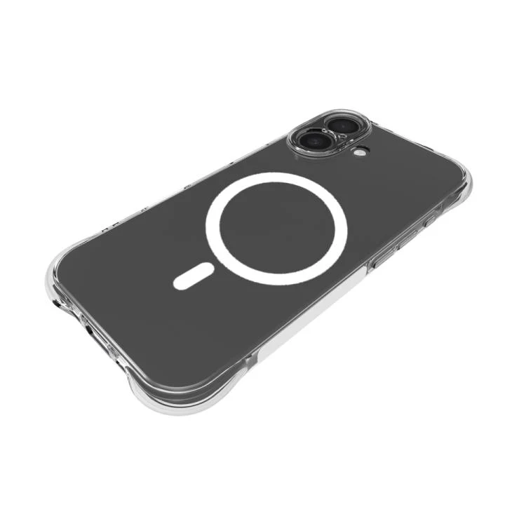 For iPhone 18 Shockproof Non-slip Magnetic TPU Phone Case(Transparent) - Image 4