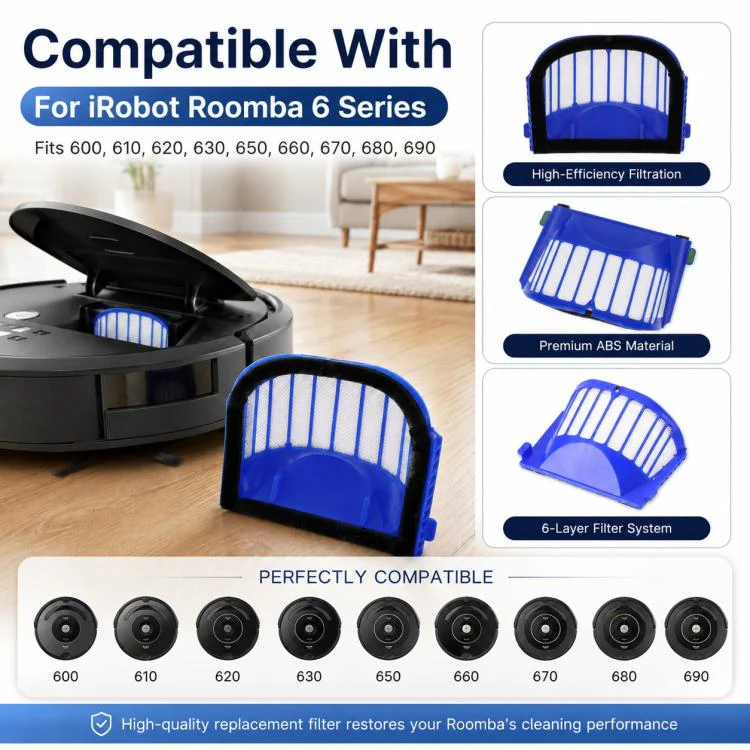 For iRobot 6 Series Robot Vacuum Cleaner Replacement Parts, Specification:Single Filter - Image 8
