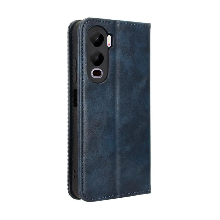 For itel City 200 4G Magnetic Buckle Retro Texture Leather Phone Case(Blue) - Image 3