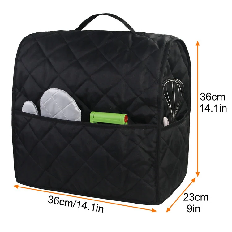 For KitchenAid 4.5QT Mixer Machine Dust Cover Waterproof Storage Bag 36 x 23 x 36cm(Black) - Image 3
