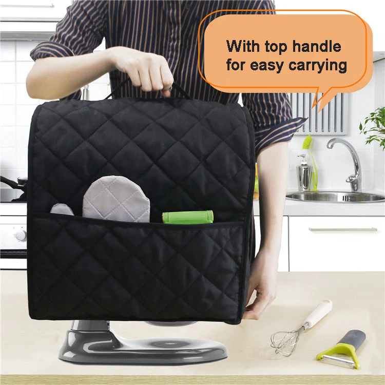 For KitchenAid 4.5QT Mixer Machine Dust Cover Waterproof Storage Bag 36 x 23 x 36cm(Black) - Image 7