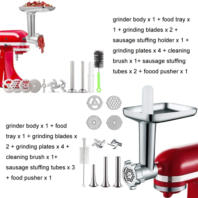 For KitchenAid Porking Enemy Accessories Dough Maker Grinder Meat Universal Set, Color: White - Image 2