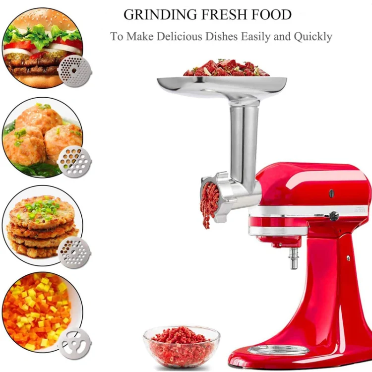 For KitchenAid Porking Enemy Accessories Dough Maker Grinder Meat Universal Set, Color: White - Image 5