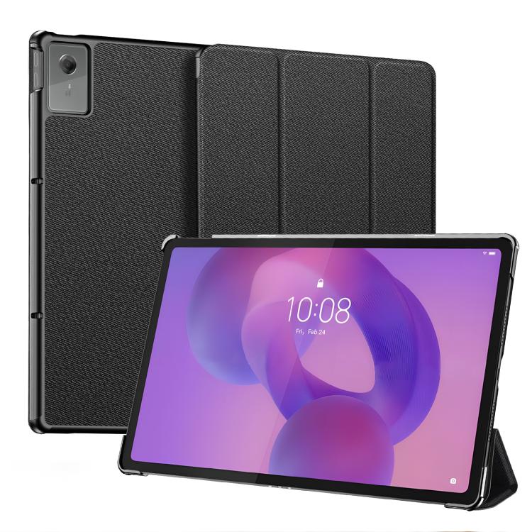 For Lenovo Idea Tab Plus 12.1 2025 DUX DUCIS Domo Series Magnetic Flip Leather Tablet Case(Black) - Image 2