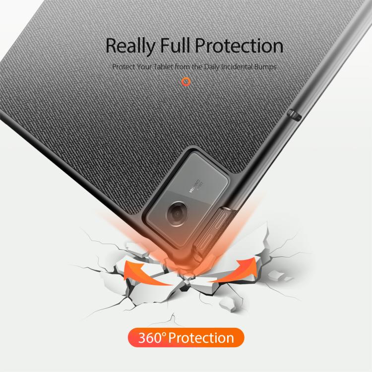 For Lenovo Idea Tab Plus 12.1 2025 DUX DUCIS Domo Series Magnetic Flip Leather Tablet Case(Black) - Image 7