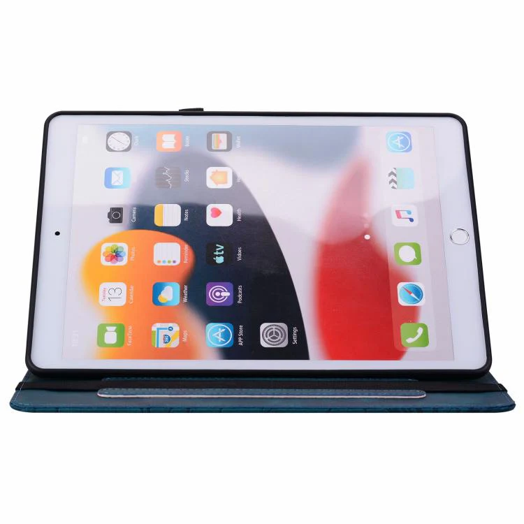 For Lenovo Tab M11 Floral Embossed Pattern Vegan Leather Tablet Case(Dark Blue) - Image 9