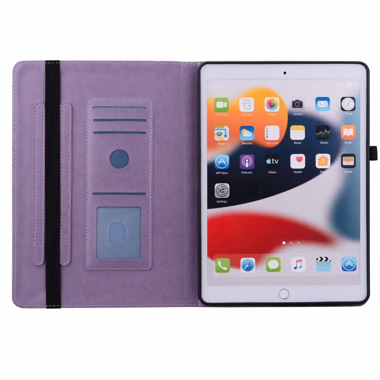 For Lenovo Tab M11 Floral Embossed Pattern Vegan Leather Tablet Case(Purple) - Image 5