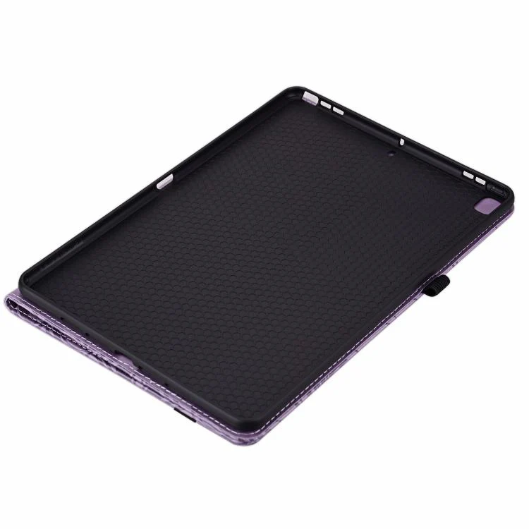 For Lenovo Tab M9 Floral Embossed Pattern Vegan Leather Tablet Case(Purple) - Image 10