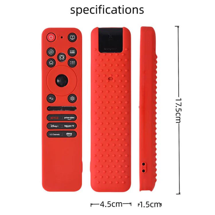 For LG MR25GA Magic Remote XDcase 4pcs Soft Silicone Protective Case with Mini Strap(Luminous Orchid) - Image 2