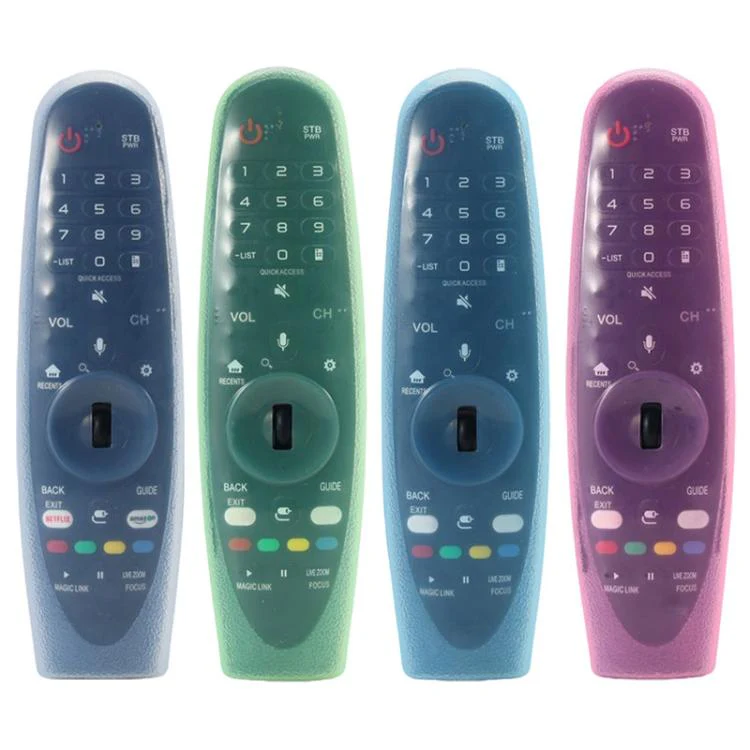 For LG MR600 / MR650 Magic Remote XDcase 4pcs Soft Silicone Jelly Protective Case(Transparent 4-Color)