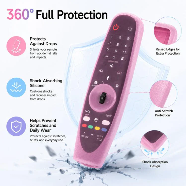 For LG MR600 / MR650 Magic Remote XDcase 4pcs Soft Silicone Jelly Protective Case(Transparent 4-Color) - Image 5