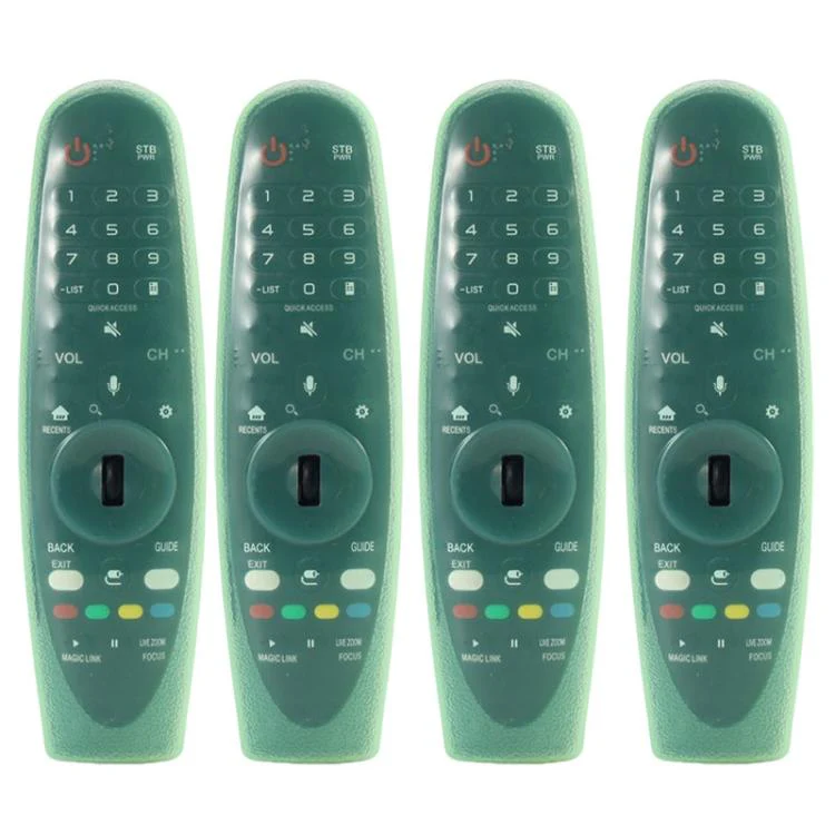 For LG MR600 / MR650 Magic Remote XDcase 4pcs Soft Silicone Jelly Protective Case(Transparent Green)