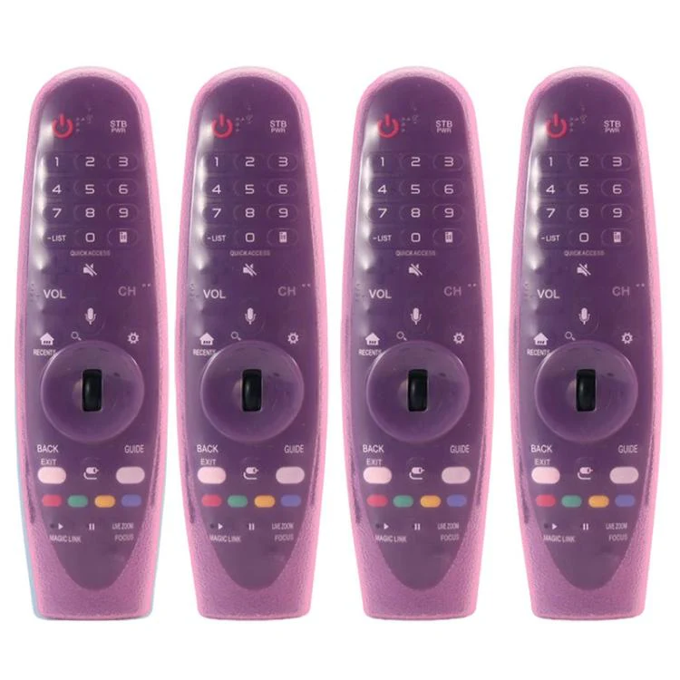 For LG MR600 / MR650 Magic Remote XDcase 4pcs Soft Silicone Jelly Protective Case(Transparent Red)