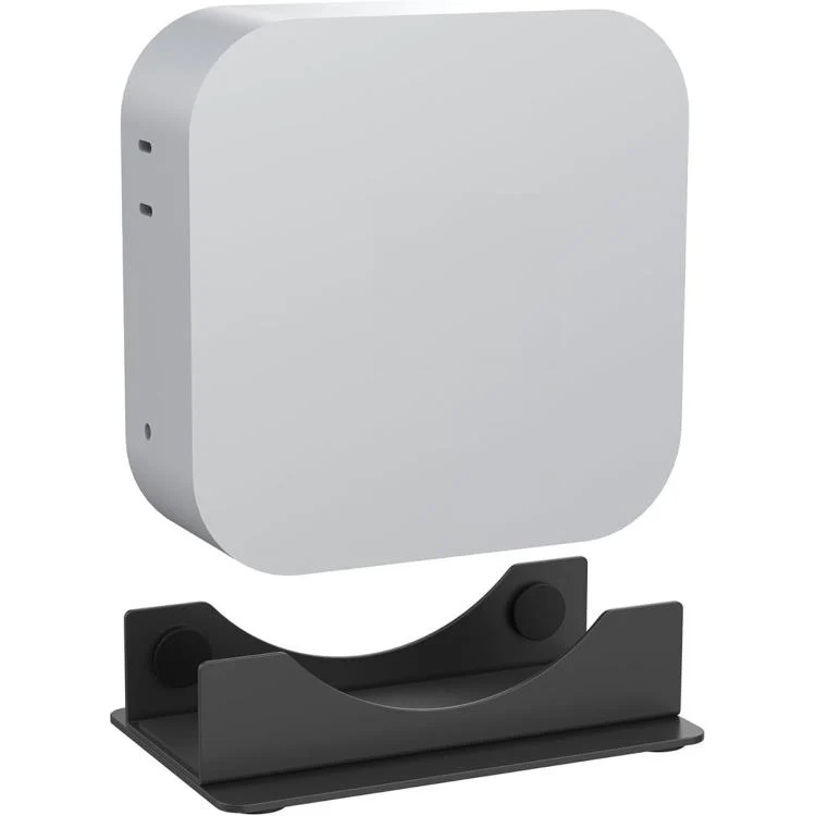 For Mac Mini M4 / M4 Pro Vertical Desktop Stand Metal Space Saving Holder(Black)