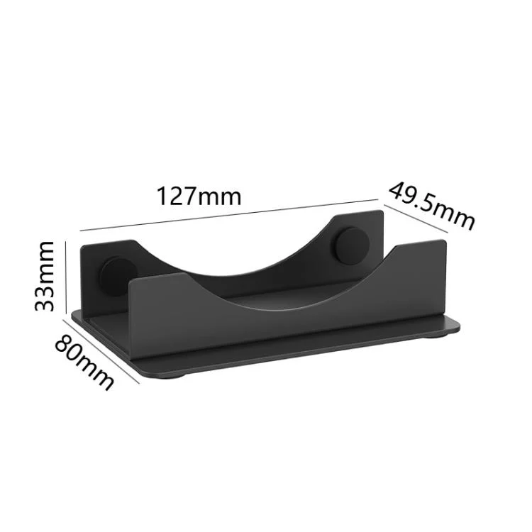 For Mac Mini M4 / M4 Pro Vertical Desktop Stand Metal Space Saving Holder(Black) - Image 5
