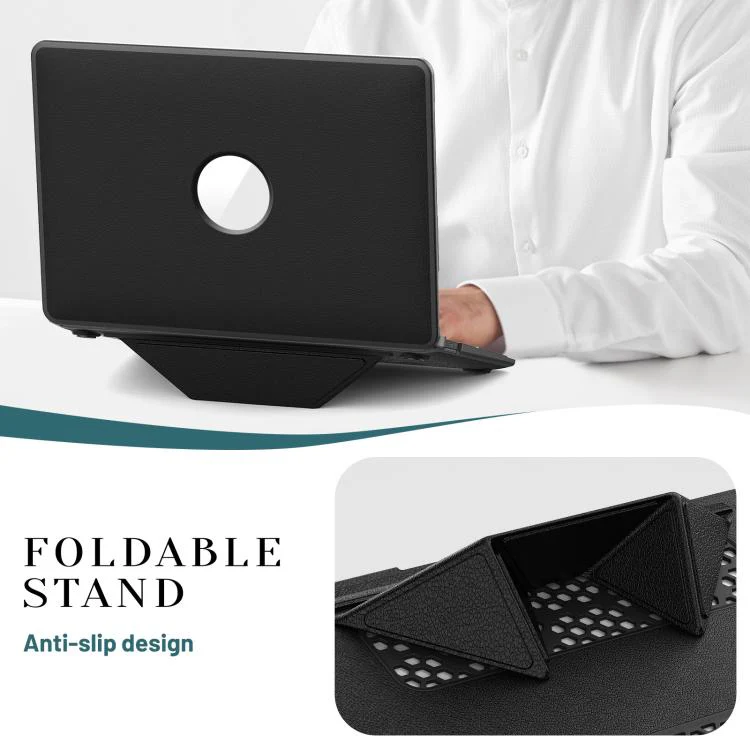 For MacBook Air 13.3 inch A2337 Business Pro Magnetic Holder Laptop Protective Case(Black) - Image 4