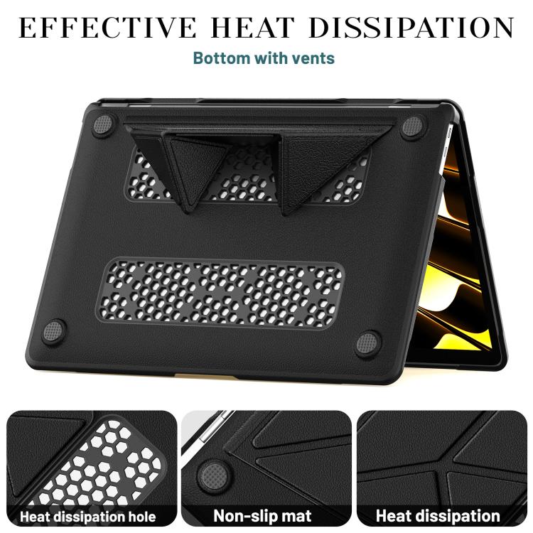 For MacBook Air 13.3 inch A2337 Business Pro Magnetic Holder Laptop Protective Case(Black) - Image 7