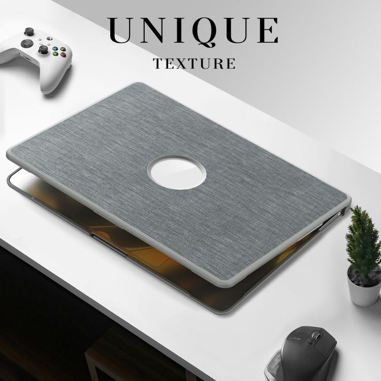 For MacBook Air 13.3 inch A2337 Fabric Texture Pro Magnetic Holder Laptop Protective Case(Grey) - Image 5