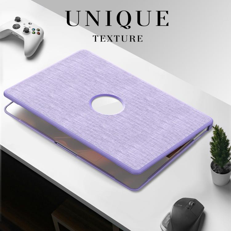 For MacBook Air 13.3 inch A2337 Fabric Texture Pro Magnetic Holder Laptop Protective Case(Purple) - Image 5