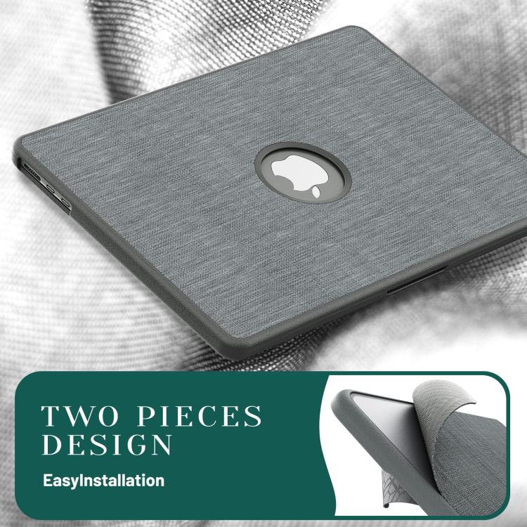 For MacBook Air 13.6 inch A3113 / A3240 Fabric Texture Pro Magnetic Holder Laptop Protective Case(Grey) - Image 6