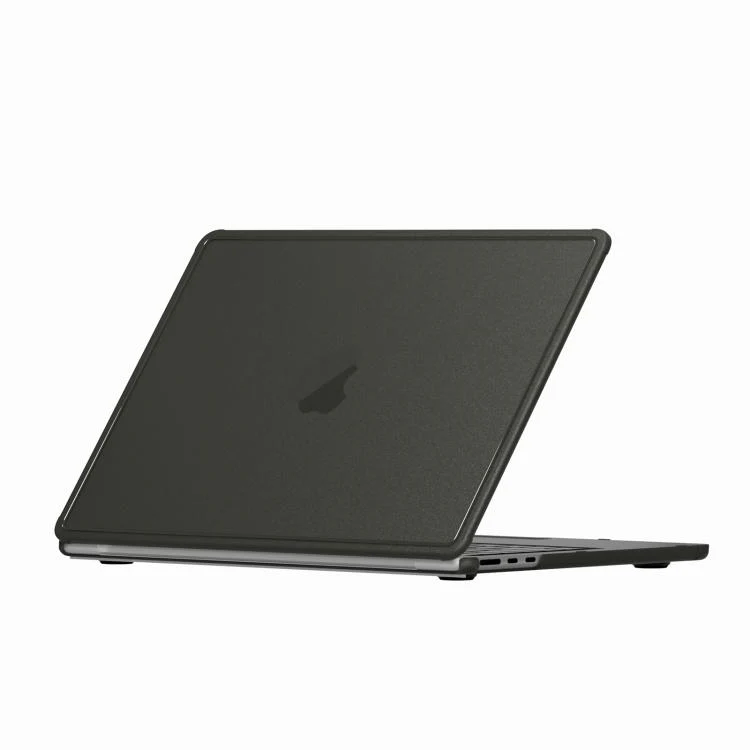 For MacBook Air 15.3 inch A2941 2023 Crystalline Matte Texture PC Edge Laptop Protective Case(Black)