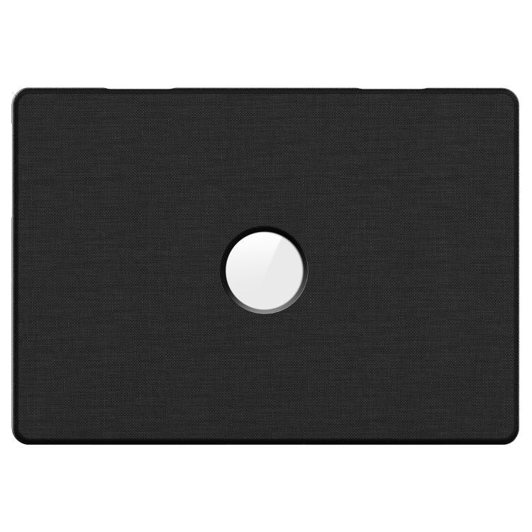 For MacBook Air 15.3 inch A3114 / A3241 Fabric Texture Pro Magnetic Holder Laptop Protective Case(Black)