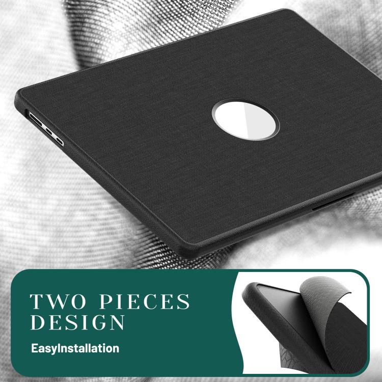 For MacBook Air 15.3 inch A3114 / A3241 Fabric Texture Pro Magnetic Holder Laptop Protective Case(Black) - Image 6