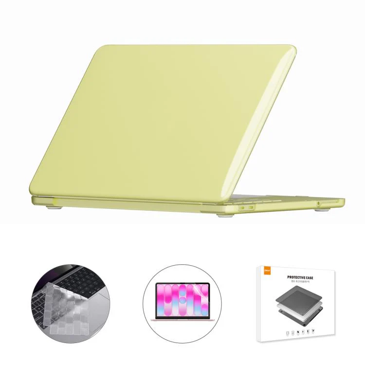 For MacBook Neo 13 inch 2026 (A3404) 512G ENKAY US Version 3 in 1 Crystal Protective Case with TPU Keyboard Film & PET Screen Protector(Yellow)