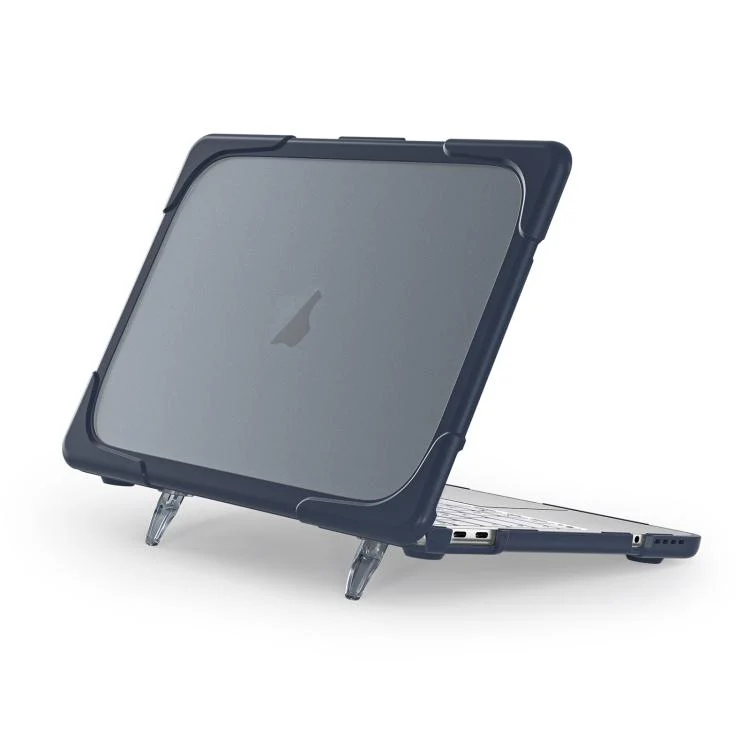 For MacBook Neo 13 inch 2026 A3404 Two-color Shockproof TPU Hybrid PC Laptop Protective Case(Blue)
