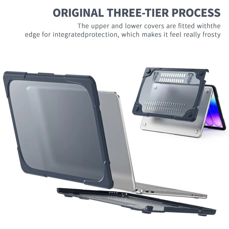 For MacBook Neo 13 inch 2026 A3404 Two-color Shockproof TPU Hybrid PC Laptop Protective Case(Blue) - Image 5