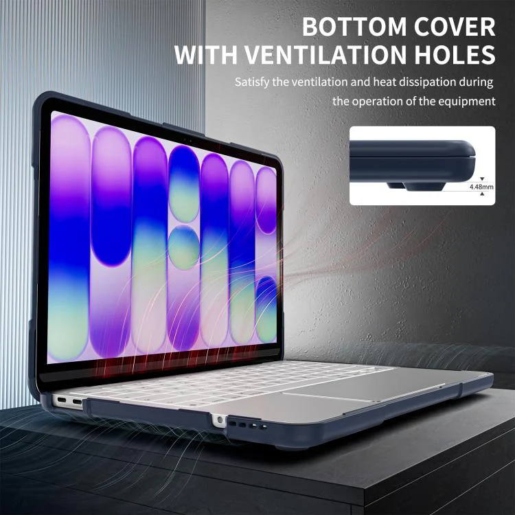 For MacBook Neo 13 inch 2026 A3404 Two-color Shockproof TPU Hybrid PC Laptop Protective Case(Blue) - Image 8