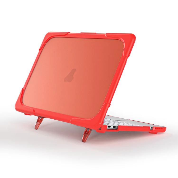 For MacBook Neo 13 inch 2026 A3404 Two-color Shockproof TPU Hybrid PC Laptop Protective Case(Red)