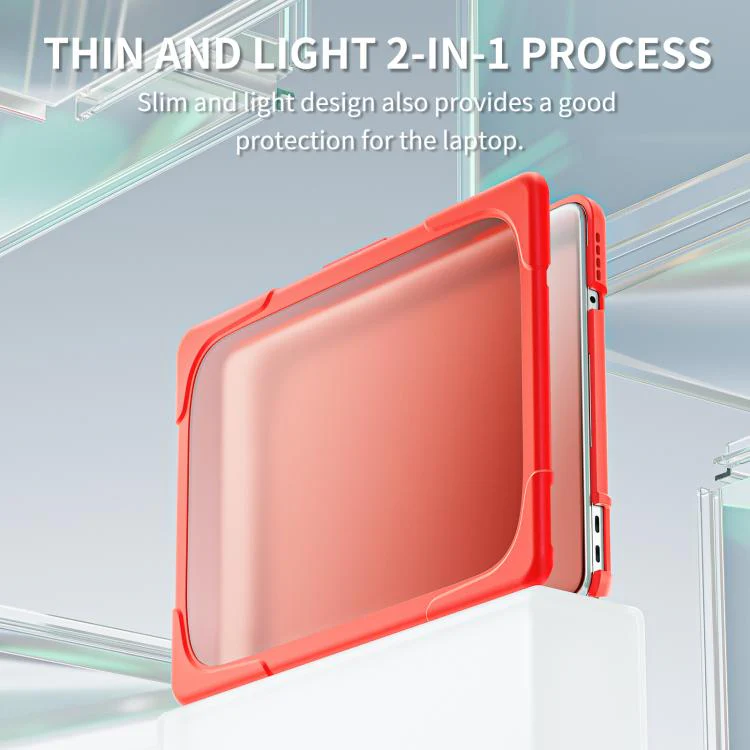 For MacBook Neo 13 inch 2026 A3404 Two-color Shockproof TPU Hybrid PC Laptop Protective Case(Red) - Image 2