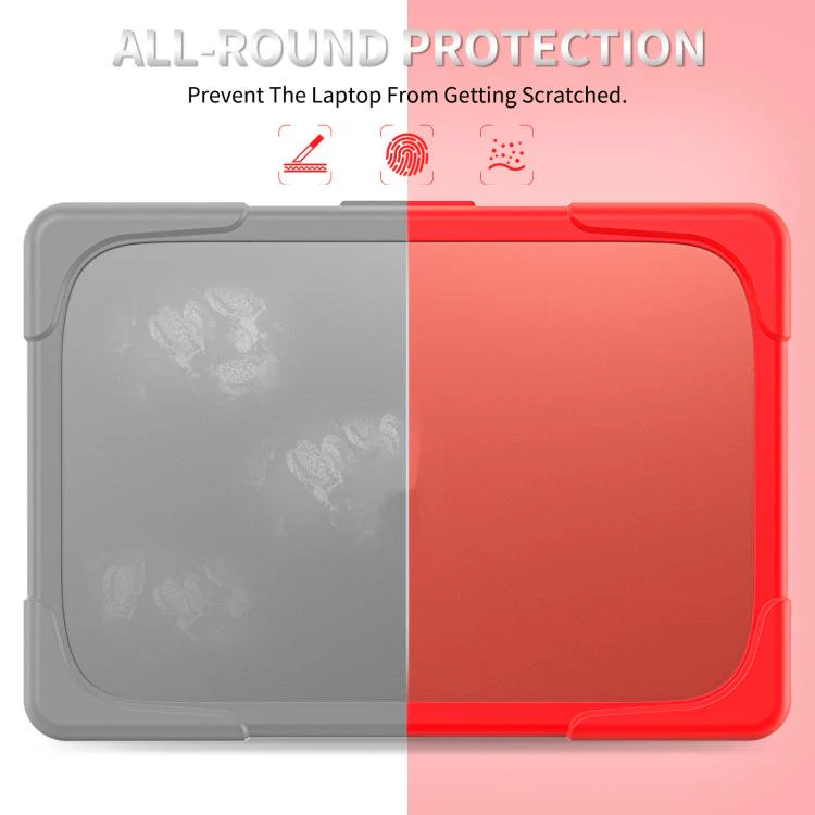 For MacBook Neo 13 inch 2026 A3404 Two-color Shockproof TPU Hybrid PC Laptop Protective Case(Red) - Image 4