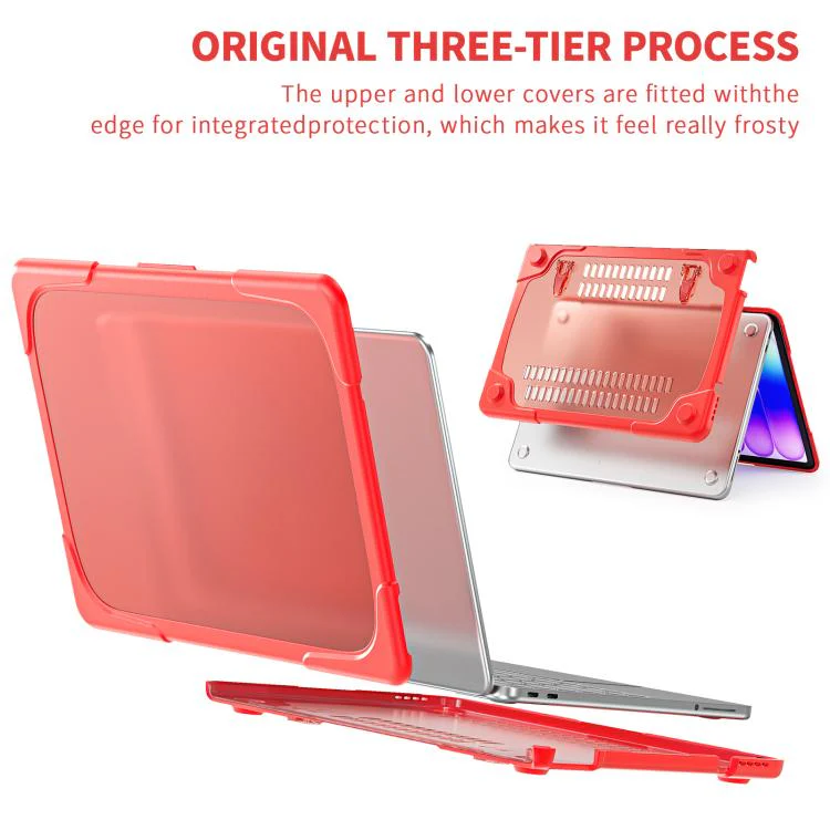 For MacBook Neo 13 inch 2026 A3404 Two-color Shockproof TPU Hybrid PC Laptop Protective Case(Red) - Image 5