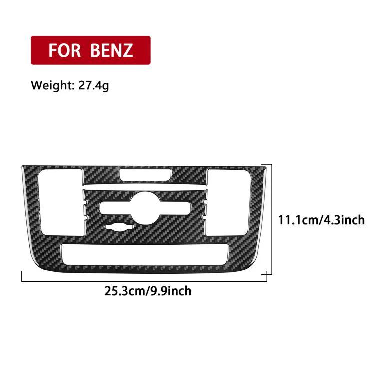 For Mercedes-Benz G-Class W463 2pcs /Set Multimedia Panel Decorative Sticker(Black) - Image 4
