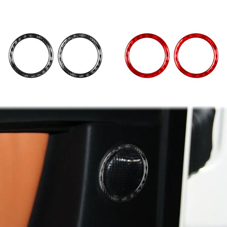 For Mercedes-Benz G-Class W463 2pcs /Set Rear Door Speaker Ring Sticker(Black) - Image 2