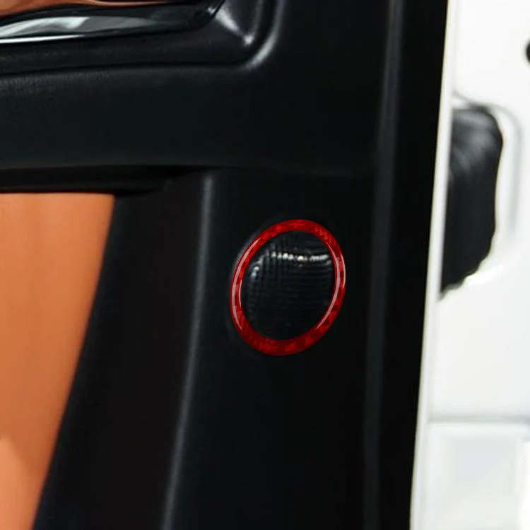 For Mercedes-Benz G-Class W463 2pcs /Set Rear Door Speaker Ring Sticker(Red) - Image 6