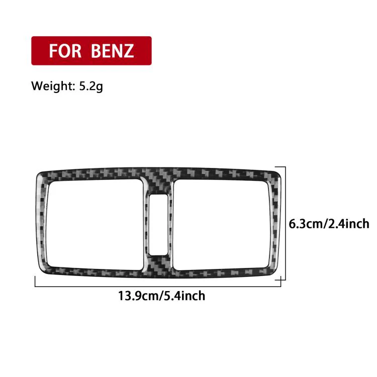 For Mercedes-Benz G-Class W463 3pcs /Set Rear Central Air Vent Set Sticker(Black) - Image 3