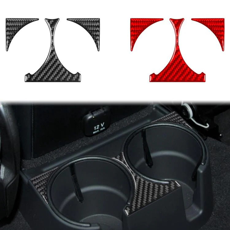 For Mercedes-Benz G-Class W463 3pcs /Set Rear Drain Cup Holder Sticker(Black) - Image 2